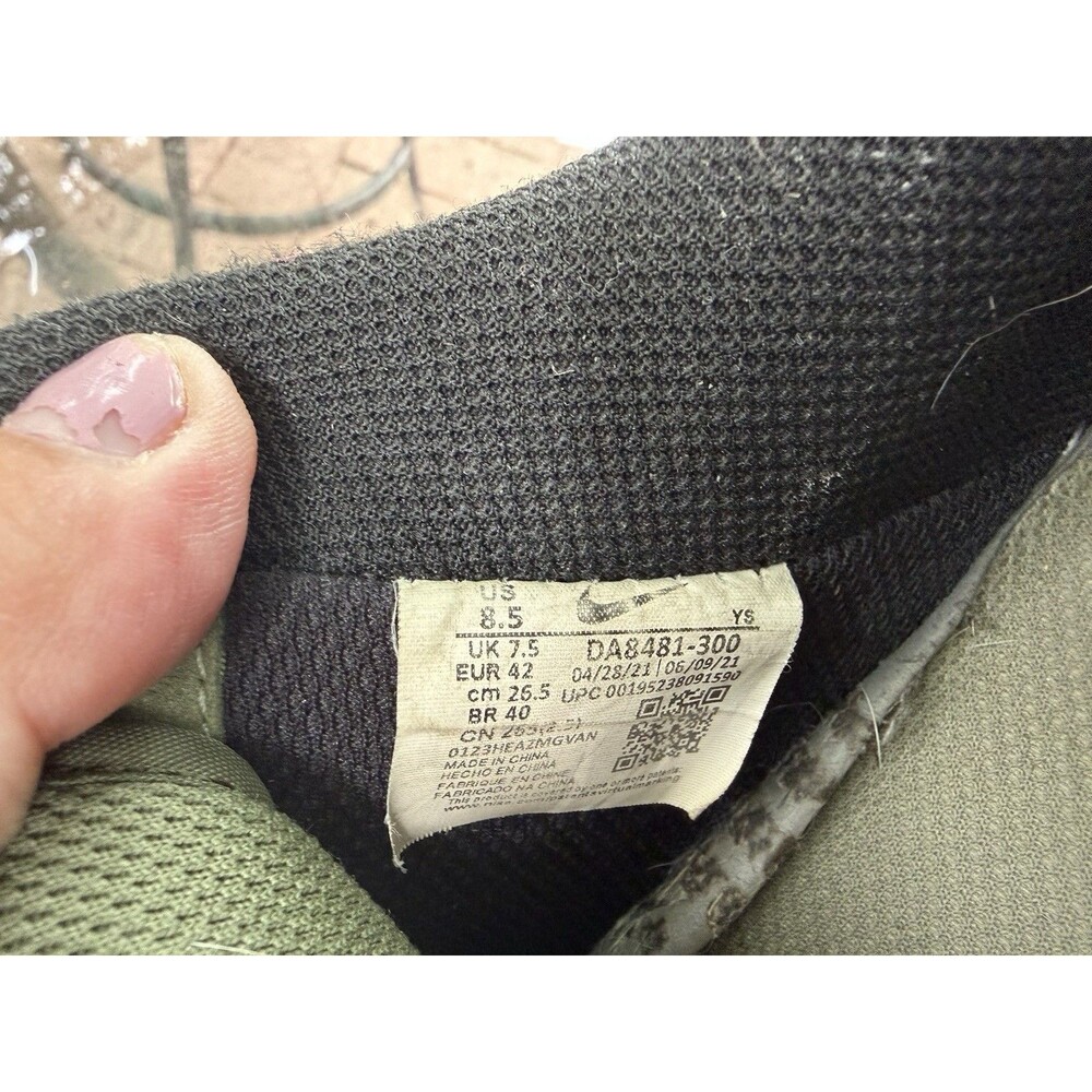 Nike Air Force 1 '07 LV8 Low Metallic Swoosh Pack Oil Green DA8481-300 8.5 - Picture 7 of 8